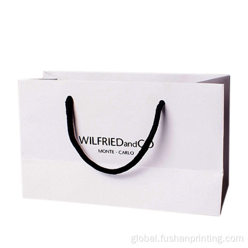 Paper Bag Jewelry Recyclable White Printed Paper Bag For Jewelry Packaging Supplier